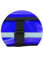 Fahrraddoppeltasche Farbe blau inkl. Schnallriemen