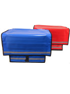 Fahrraddoppeltasche Farbe blau inkl. Schnallriemen