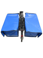 Fahrraddoppeltasche Farbe blau inkl. Schnallriemen