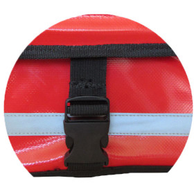 Fahrraddoppeltasche Farbe rot inkl. Schnallriemen