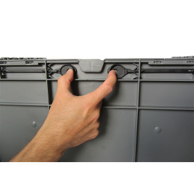 Stapelbarer Klappbehälter Clever-Move-Box S, Größe 40x30x24cm