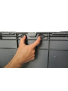 Stapelbarer Klappbehälter Clever-Move-Box S, Größe 40x30x24cm