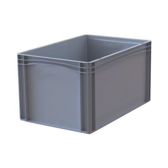 Basicline Kunststoffbehälter, Größe 60x40x32cm, Muschelgriff