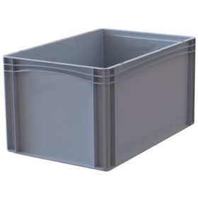 Basicline Kunststoffbehälter, Größe 60x40x32cm, Muschelgriff