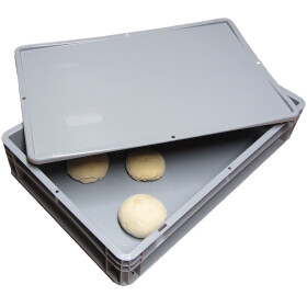 Pizzateigbehälter 60x40x12 cm stapelbar für Pizzeria und Hobby
