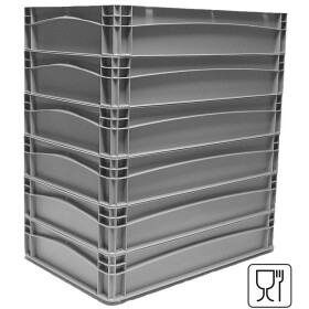 Pizzateigbehälter Set 6 Stück 60x40x12 cm...