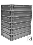 Pizzateigbehälter Set 6 Stück 60x40x12 cm stapelbar für Pizzeria & Hobby