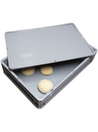 Pizzateigbehälter Set 6 Stück 60x40x12 cm stapelbar für Pizzeria & Hobby