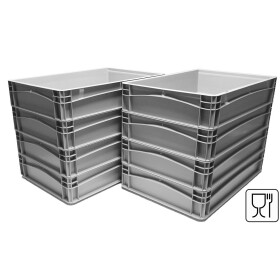 Pizzateigbehälter Set 8 Stück 60x40x12 cm...