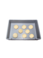 Pizzateigbehälter Set 8 Stück 60x40x12 cm stapelbar für Pizzeria & Hobby