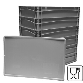 Pizzateigbehälter Set 6 Stück 60x40x12 cm mit...