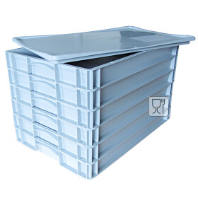 Pizzateigbehälter 60x40x12 cm Set 6 Stück mit...