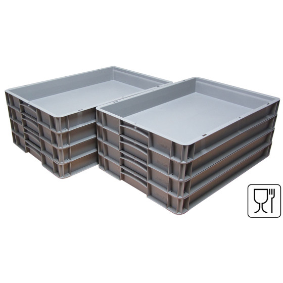 8x Teigballenbehälter, Pizzaballenbehälter, Größe 60x40x7cm
