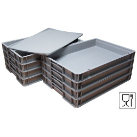 Pizzateigbehälter 60x40x7 cm Set 8 Stück mit...