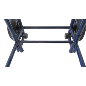 Zeitungsroller Multi 2, teil- und abnehmbar, mit Taschen in blau mit Schnallriemenset