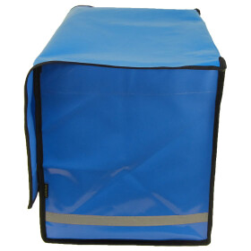 Zeitungsroller Multi 2, teil- und abnehmbar, mit Taschen in blau mit Schnallriemenset