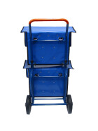 Zeitungsroller Multi 2, teil- und abnehmbar, mit Taschen in blau mit Schnallriemenset