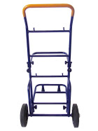 Zeitungsroller Multi 2, teil- und abnehmbar, mit Taschen in blau mit Schnallriemenset