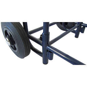 Zeitungsroller Multi 2, teil- und abnehmbar, mit Taschen in rot mit Schnallriemenset