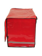 Zeitungsroller Multi 2, teil- und abnehmbar, mit Taschen in rot mit Schnallriemenset