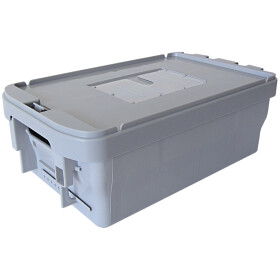 Deckel für Postbehälter / Briefbehälter Farbe grau mit Einsteckfach