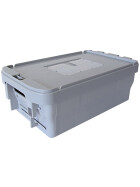 Deckel für Postbehälter / Briefbehälter Farbe grau mit Einsteckfach