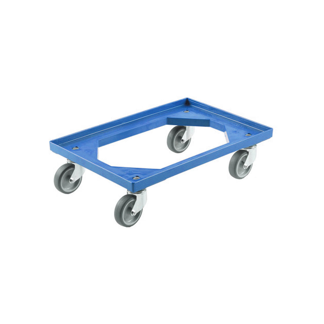 Transportroller f/ür Kisten 60 x 40 cm mit 4 Lenkrollen in grau
