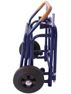 Zeitungsroller Multi 2, teil- und abnehmbar, mit Taschen Porty Pro in blau ohne Schnallriemenset