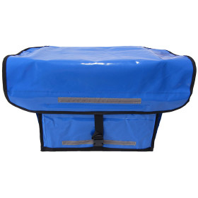 Zeitungsroller Multi 2, teil- und abnehmbar, mit Taschen Porty Pro in blau mit Schnallriemenset
