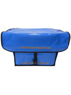 Zeitungsroller Multi 2, teil- und abnehmbar, mit Taschen Porty Pro in blau mit Schnallriemenset