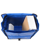 Zeitungsroller Multi 2, teil- und abnehmbar, mit Taschen Porty Pro in blau mit Schnallriemenset