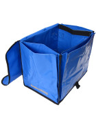 Zeitungsroller Multi 2, teil- und abnehmbar, mit Taschen Porty Pro in blau mit Schnallriemenset