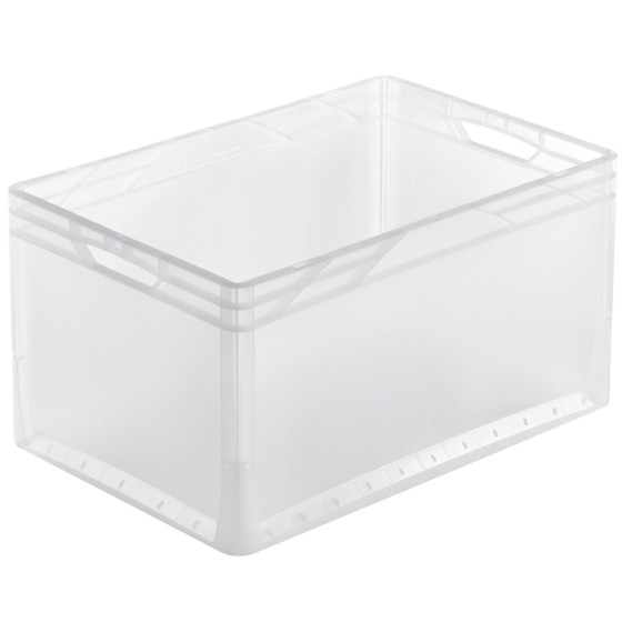 Kunststoffbehälter transparent, Größe 60x40x32cm Europalette