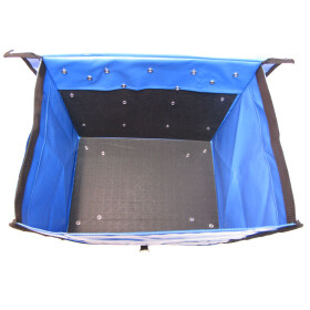 Zeitungsroller Multi 2, teil- und abnehmbar, mit Taschen in blau, Luftbereifung, mit Schnallriemenset