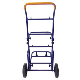 Zeitungsroller Multi 2, teil- und abnehmbar, mit Taschen in blau, Luftbereifung, mit Schnallriemenset