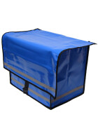 Zeitungsroller Multi 2, teil- und abnehmbar, mit Taschen in blau, Luftbereifung, mit Schnallriemenset