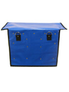 Zeitungsroller Multi 2, teil- und abnehmbar, mit Taschen in blau, Luftbereifung, mit Schnallriemenset