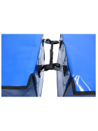 Zeitungsroller Multi 2, teil- und abnehmbar, mit Taschen in blau, Luftbereifung, mit Schnallriemenset