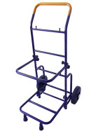 Zeitungsroller Multi 2, teil- und abnehmbar, mit Taschen in blau, Luftbereifung, mit Schnallriemenset