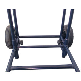 Zeitungsroller Multi 2, teil- und abnehmbar, mit Taschen in rot, Luftbereifung, mit Schnallriemenset