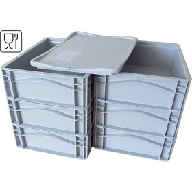 Pizzateigbehälter Set 6 Stück 40x30x12cm mit...